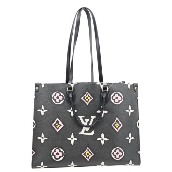 Louis Vuitton  Onthego GM Wild At Heart Monogram Giant Canvas Tote Bag Black - Picture 3 of 12
